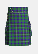 Utility_Alexander_tartan_5686_kilt_front_image_with_pleated_design_and_adjustable_buckles_for_men
