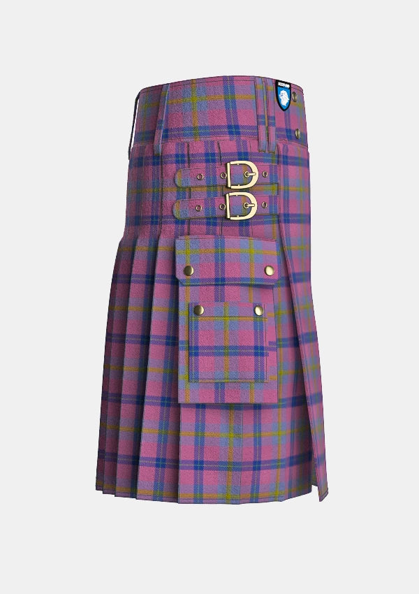 Utility_Aliam_Tartan_13275_kilt_right_image_with_pleated_design_and_adjustable_buckles_for_men