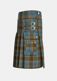 Utility_Allan_tartan_572_kilt_right_image_with_pleated_design_and_adjustable_buckles_for_men