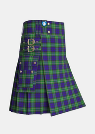 Utility_Allen_tartan_2519_kilt_side_image_with_pleated_design_and_adjustable_buckles_for_men