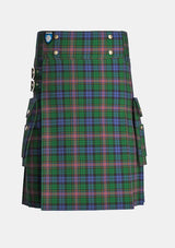 Utility_Allison_tartan_303_kilt_front_image_with_pleated_design_and_adjustable_buckles_for_men