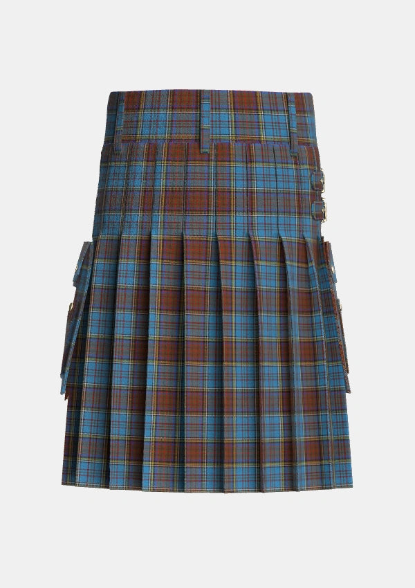 Utility_Anderson_Paton_Tartan_1660_kilt_back_image_with_pleated_design_and_adjustable_buckles_for_men