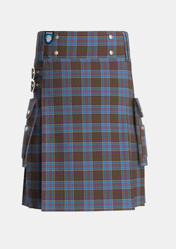 Utility_Anderson_STS_Tartan_1392_kilt_front_image_with_pleated_design_and_adjustable_buckles_for_men