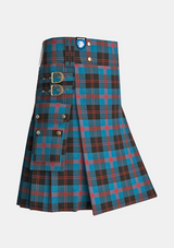 Utility_Angus_tartan_1179_kilt_side_image_with_pleated_design_and_adjustable_buckles_for_men