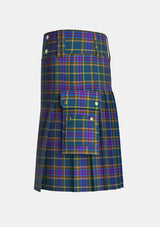 Utility_Arbuckle_John_Robertson_Tartan_12283_kilt_left_image_with_pleated_design_and_adjustable_buckles_for_men
