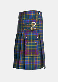 Utility_Arbuckle_John_Robertson_Tartan_12283_kilt_right_image_with_pleated_design_and_adjustable_buckles_for_men