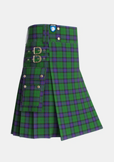 Utility_Armstrong_2_Tartan_793_kilt_side_image_with_pleated_design_and_adjustable_buckles_for_men