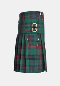 Utility_Armstrong_tartan_kilt_right_image_with_pleated_design_and_adjustable_buckles_for_men