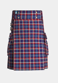 Utility_Auld_Alliance_Tartan_3155_kilt_front_image_with_pleated_design_and_adjustable_buckles_for_men