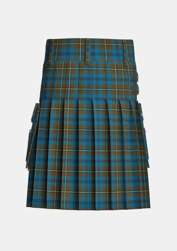 Utility_Auld_Lang_Syne_Tartan_240_kilt_back_image_with_pleated_design_and_adjustable_buckles_for_men