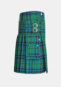 Utility_Austin_Ancient_Tartan_kilt_right_image_with_pleated_design_and_adjustable_buckles_for_men