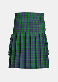 Utility_Austin_Tartan_254_kilt_back_image_with_pleated_design_and_adjustable_buckles_for_men