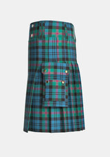 Utility_Baird_Ancient_Tartan_kilt_left_image_with_pleated_design_and_adjustable_buckles_for_men