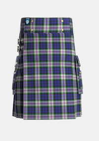 Utility_Baird_Dress_Tartan_233_kilt_front_image_with_pleated_design_and_adjustable_buckles_for_men