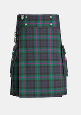 Utility_Baird_tartan_kilt_front_image_with_pleated_design_and_adjustable_buckles_for_men