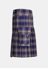 Utility_Baker_Tartan_613_kilt_left_image_with_pleated_design_and_adjustable_buckles_for_men