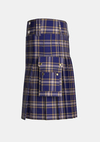 Utility_Baker_Tartan_613_kilt_left_image_with_pleated_design_and_adjustable_buckles_for_men