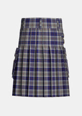 Utility_Bannockbane_Silver_Tartan_595_kilt_back_image_with_pleated_design_and_adjustable_buckles_for_men