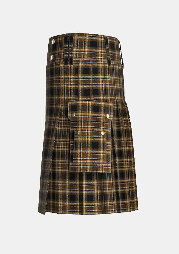 Utility_Bear_Pride_Tartan_kilt_left_image_with_pleated_design_and_adjustable_buckles_for_men
