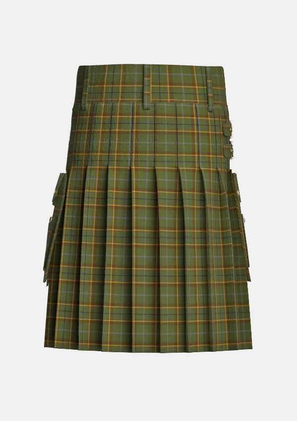 Utility_Beattie_Tartan_13259_kilt_back_image_with_pleated_design_and_adjustable_buckles_for_men