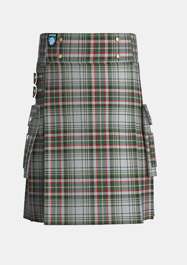 Utility_Beckett_Beaumont_Tartan_kilt_front_image_with_pleated_design_and_adjustable_buckles_for_men