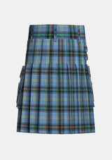 Utility_Bell_of_The_Borders_Tartan_kilt_back_image_with_pleated_design_and_adjustable_buckles_for_men