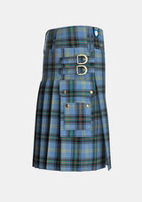 Utility_Bell_of_The_Borders_Tartan_kilt_right_image_with_pleated_design_and_adjustable_buckles_for_men