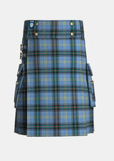 Utility_Bell_tartan_1489_kilt_front_image_with_pleated_design_and_adjustable_buckles_for_men