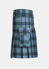 Utility_Bell_tartan_1489_kilt_left_image_with_pleated_design_and_adjustable_buckles_for_men
