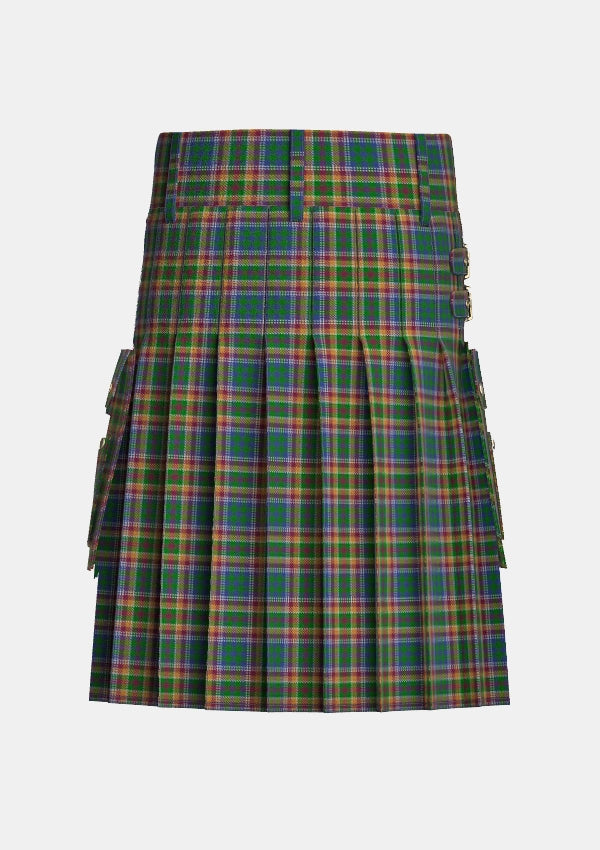 Utility_Belwade_Tartan_11440_kilt_back_image_with_pleated_design_and_adjustable_buckles_for_men