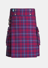 Utility_Bennet_Tartan_3680_kilt_front_image_with_pleated_design_and_adjustable_buckles_for_men