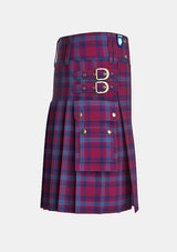 Utility_Bennet_Tartan_3680_kilt_right_image_with_pleated_design_and_adjustable_buckles_for_men