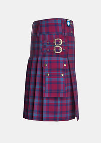 Utility_Bennet_Tartan_3680_kilt_right_image_with_pleated_design_and_adjustable_buckles_for_men