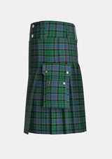 Utility_Birse_Tartan_1087_kilt_left_image_with_pleated_design_and_adjustable_buckles_for_men