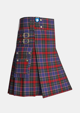 Utility_Bishop_Tartan_6798_kilt_side_image_with_pleated_design_and_adjustable_buckles_for_men