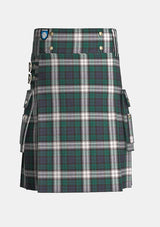 Utility_Black_Watch_Dress_tartan_kilt_front_image_with_pleated_design_and_adjustable_buckles_for_men
