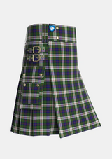 Utility_Blair_Dress_Tartan_483_kilt_side_image_with_pleated_design_and_adjustable_buckles_for_men