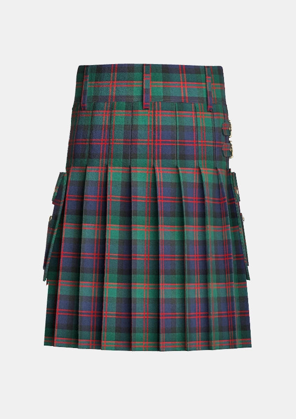Utility_Blair_tartan_kilt_back_image_with_pleated_design_and_adjustable_buckles_for_men