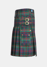 Utility_Blair_tartan_kilt_right_image_with_pleated_design_and_adjustable_buckles_for_men
