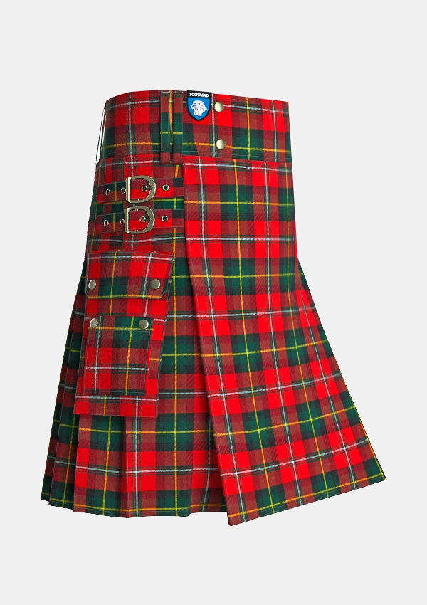 Utility_Body_Modern_Tartan_kilt_side_image_with_pleated_design_and_adjustable_buckles_for_men