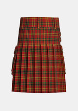 Utility_Bonnie_Prince_Charlie_Tartan_7038_kilt_back_image_with_pleated_design_and_adjustable_buckles_for_men