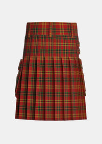 Utility_Bonnie_Prince_Charlie_Tartan_7038_kilt_back_image_with_pleated_design_and_adjustable_buckles_for_men