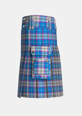 Utility_Bonnie_Sky_Tartan_13255_kilt_left_image_with_pleated_design_and_adjustable_buckles_for_men