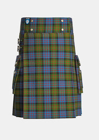 Utility_Bowie_Lochcarron_Tartan_435_kilt_front_image_with_pleated_design_and_adjustable_buckles_for_men