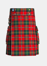 Utility_Boyd_tartan_1820_kilt_front_image_with_pleated_design_and_adjustable_buckles_for_men
