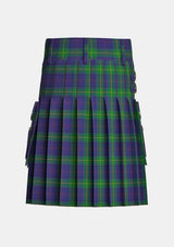 Utility_Boyle_Tartan_6758_kilt_back_image_with_pleated_design_and_adjustable_buckles_for_men