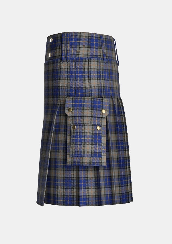 Utility_Brady_60th_Keith_James_Tartan_10404_kilt_left_image_with_pleated_design_and_adjustable_buckles_for_men