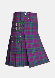 Utility_Braid_Tartan_4033_kilt_side_image_with_pleated_design_and_adjustable_buckles_for_men