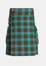 Utility_Brodie_Ancient_Hunting_Tartan_kilt_front_image_with_pleated_design_and_adjustable_buckles_for_men