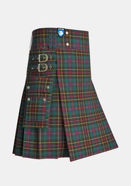 Utility_Brodie_Hunting_Ancient_Tartan_kilt_side_image_with_pleated_design_and_adjustable_buckles_for_men